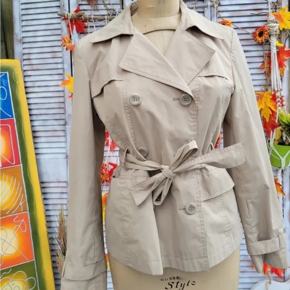 SNAP JACKET Belted Trench Coat, double breasted - Picture 2 of 6